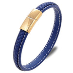 Blue leather bracelet nz
