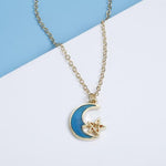 Blue moon and star necklace Moon stars nz