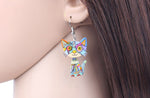 Blue mosaic cat earrings nz