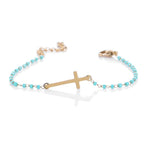 Blue pearl cross bracelet nz