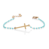 Blue pearl cross bracelet nz