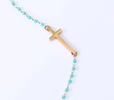 Blue pearl cross bracelet nz