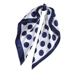 Blue polka dot headscarf nz