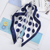 Blue polka dot headscarf nz