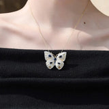 Blue sapphire butterfly necklace nz