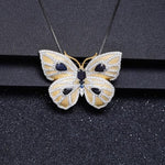 Blue sapphire butterfly necklace nz