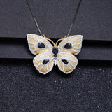 Blue sapphire butterfly necklace nz
