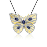Blue sapphire butterfly necklace nz