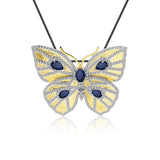 Blue sapphire butterfly necklace nz