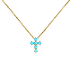 Blue stone cross necklace nz