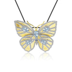 Blue topaz butterfly necklace nz