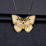 Blue topaz butterfly necklace nz