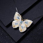 Blue topaz butterfly necklace nz