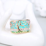 Blue Tree of Life Ring nz