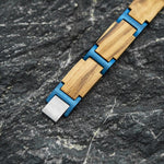 Blue wooden bracelet nz