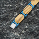 Blue wooden bracelet nz