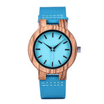 Blue wooden watch nz