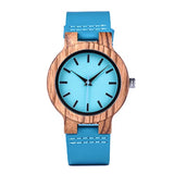 Blue wooden watch nz