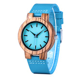 Blue wooden watch nz