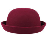 Bowler hat women Dark red nz