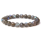 Bracelet with a labradorite stone Grey / 17CM nz