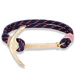 Bracelet with Gold Anchor Dark blue nz