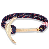 Bracelet with Gold Anchor Dark blue nz