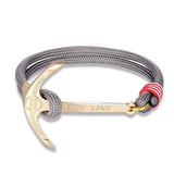 Bracelet with Gold Anchor Grey nz