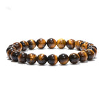 Bracelet with Tiger Eye beads 8 mm nz