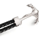 Braided leather anchor bracelet nz