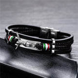 Braided leather religious bracelet nz