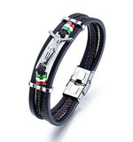 Braided leather religious bracelet nz