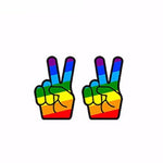 Rainbow V earrings
