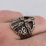 Bronze Spartan Helmet Ring nz