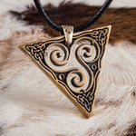 Bronze triskelion pendant nz