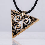 Bronze triskelion pendant nz