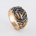 Bronze Valknut Ring 5 (49.32 mm) nz