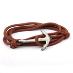 Brown anchor rope bracelet nz