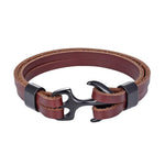 Brown cord anchor bracelet Black nz