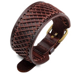 Brown leather cuff bracelet nz