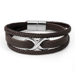 Brown Leather Infinity Bracelet nz