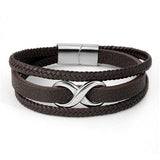 Brown Leather Infinity Bracelet nz