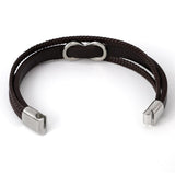 Brown Leather Infinity Bracelet nz