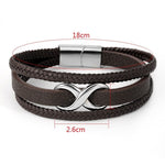 Brown Leather Infinity Bracelet nz