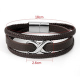 Brown Leather Infinity Bracelet nz
