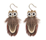 Brown owl earrings nz