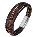 Brown pearl leather bracelet nz