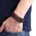 Brown pearl leather bracelet nz