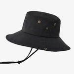 Bucket hat with adjustable drawstring Black nz