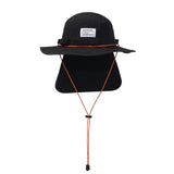 Bucket hat with protective brim Black nz